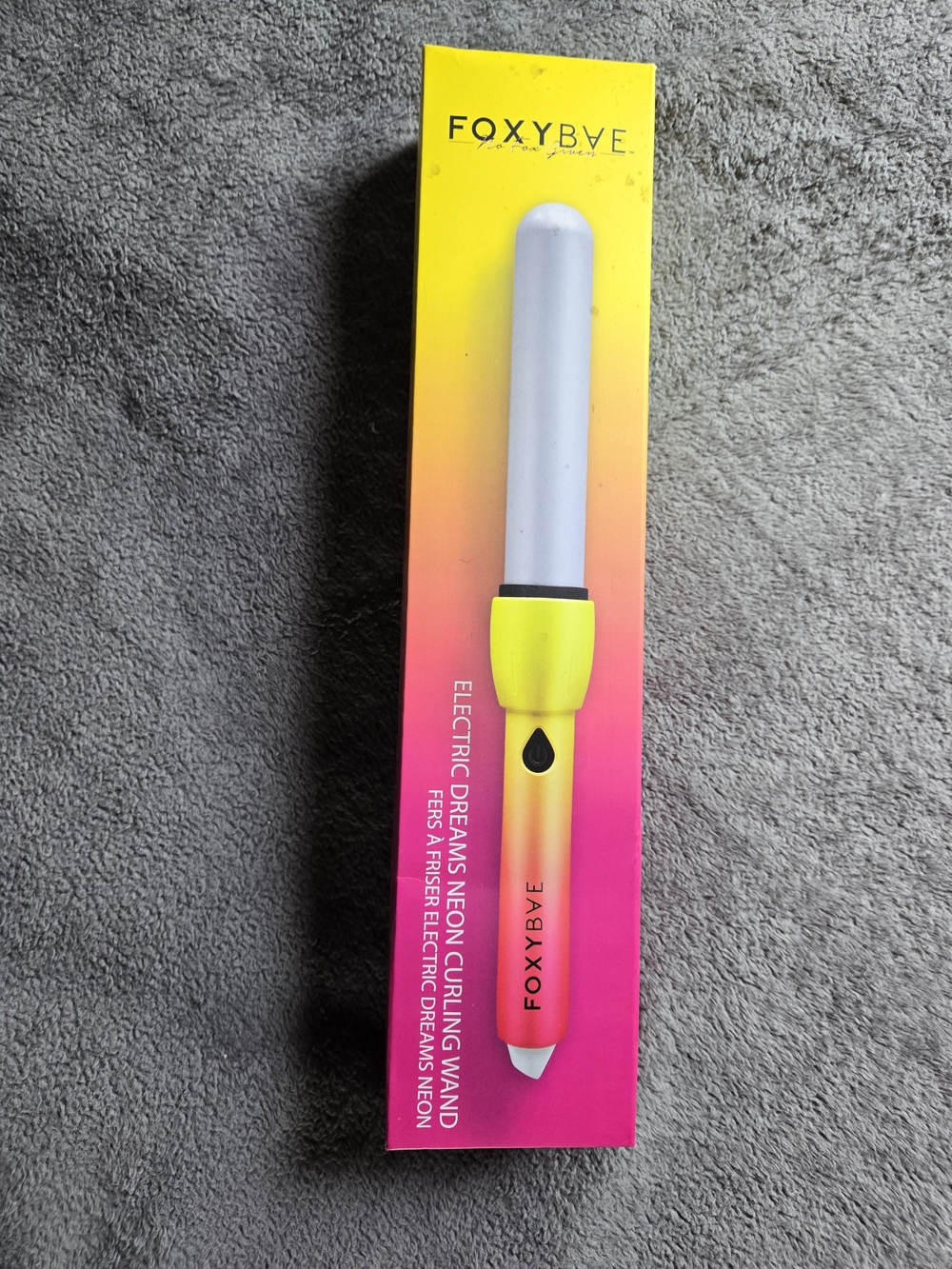 FOXYBAE Electric Dreams Neon Curling Wand - Yellow Pink Gradient